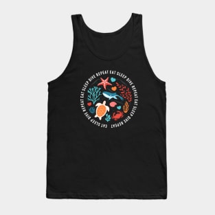 eat sleep scuba dive repeat Tank Top